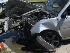 Almirante Brown: Se descompensó y chocó contra una columna