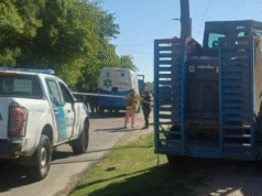 Un tráiler aplastó y mató a una nena en Brown