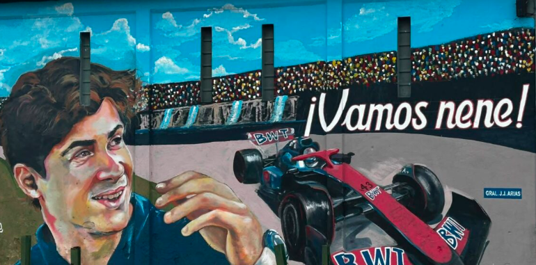 Colapinto ya tiene su mural en José Mármol: «¡Vamos, nene!»